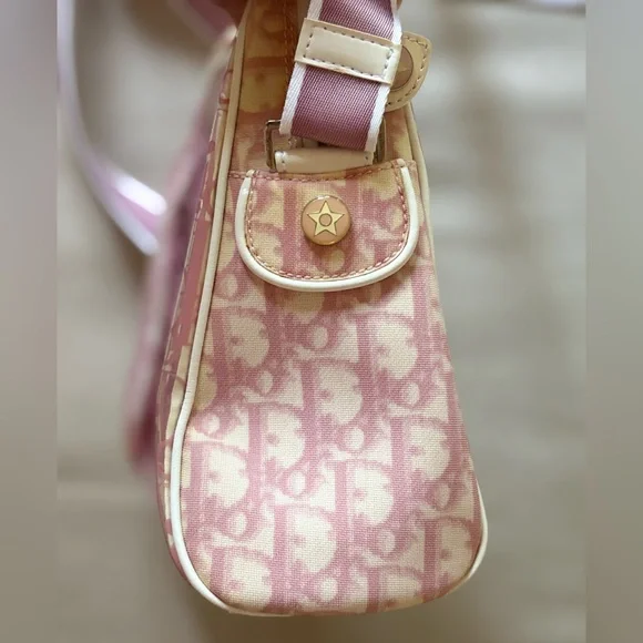 Dior Vintage 2000’s Pink Transparent Monogram Crossbody Bag - Picture 6 of 8